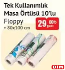 FLOPPY TEK KULLANIMLIK MASA ÖRTÜSÜ 10'LU FLOPPY TEK KULLANIMLIK MASA ÖRTÜSÜ 10'LU